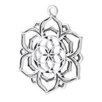 Zinc Alloy Hollow Pendants, Flower, plated, Unisex Approx 2mm 