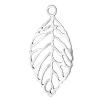 Zinc Alloy Leaf Pendants, plated, Unisex & hollow Approx 3.5mm 