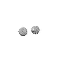 Zink Legierung Strass Ohrstecker, Zinklegierung, rund, silberfarben plattiert, Modeschmuck & unisex & mit Strass, Silberfarbe, 8x8mm, verkauft von Paar