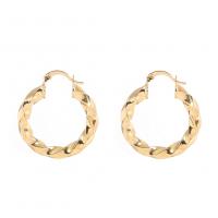 Brass Hoop Earring, gold color plated, fashion jewelry & for woman 