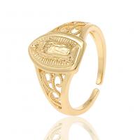 Cubic Zirconia Micro Pave Brass Finger Ring, gold color plated, Adjustable & micro pave cubic zirconia & for woman 