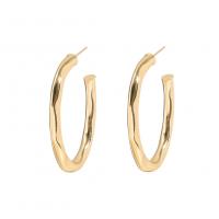 Brass Stud Earring, gold color plated & for woman 