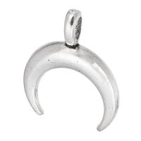 Zinc Alloy Jewelry Pendants, Moon, plated, Unisex Approx 2.5mm 