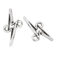 Zinc Alloy Charm Connector, Lightning Symbol, plated, DIY & 1/1 loop Approx 1mm 