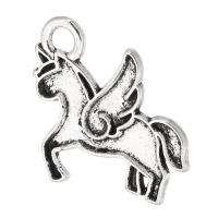 Colgantes Animales de Aleación de Zinc, Unicornio, chapado, unisexo, más colores para la opción, 18x16x1mm, agujero:aproximado 2mm, Vendido por KG