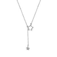 Zircon cubique Micro Pave collier en argent sterling, Argent sterling 925, Plaqué de platine, pavé de micro zircon & pour femme Environ 17.7 pouce, Vendu par PC