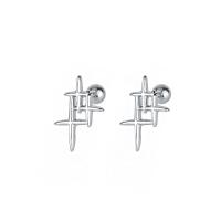 Sterling Silver Stud Earring, argent sterling 925, Placage, pour femme, plus de couleurs à choisir Vendu par paire