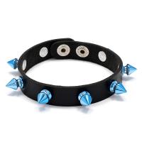 PU Leather Cord Bracelets, with ABS Plastic & Iron, fashion jewelry & Unisex 