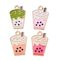 Zinc Alloy Enamel Pendants, gold color plated, DIY 