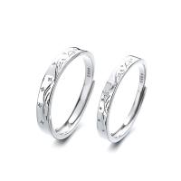 Anillos para Pareja, Plata de ley 925, chapado en platina real, Ajustable & Joyería, Vendido por UD