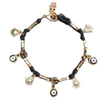 Emaille Zink Legierung Armbänder, Zinklegierung, Hamsa, goldfarben plattiert, unisex, keine, Länge:ca. 7 ZollInch, verkauft von PC