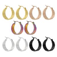 Stainless Steel Hoop Earring, 304 Stainless Steel, Vacuum Ion Plating, fashion jewelry & for woman 