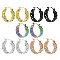 Stainless Steel Hoop Earring, 304 Stainless Steel, Vacuum Ion Plating, fashion jewelry & for woman 