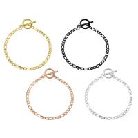 Pulseras de acero inoxidable, acero inoxidable 304, Recubrimiento iónico al vacío, Joyería & cadena Figaro & para mujer, más colores para la opción, 4mm, longitud:aproximado 8 Inch, Vendido por UD