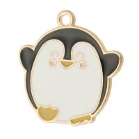 Zinc Alloy Enamel Pendants, Penguin, gold color plated, Unisex, mixed colors Approx 2mm, Approx 