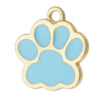 Zinc Alloy Enamel Pendants, Claw, gold color plated, Unisex, blue Approx 2mm, Approx 