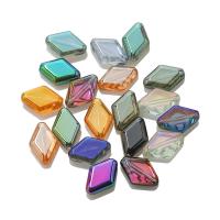 Fashion Crystal Beads, Rhombus, plated, DIY 