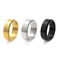 Titan Stahl Fingerring, Titanstahl, Vakuum-Ionen-Beschichtung, unisex & verschiedene Größen vorhanden, keine, 8mm, verkauft von PC