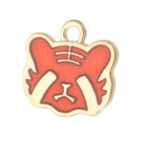 Zinc Alloy Enamel Pendants, gold color plated, Unisex, red Approx 2mm, Approx 