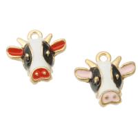 Zinc Alloy Enamel Pendants, gold color plated, Unisex Approx 1.5mm, Approx 