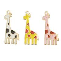 Zinc Alloy Enamel Pendants, Giraffe, gold color plated, Unisex Approx 1mm, Approx 