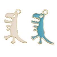 Zinc Alloy Enamel Pendants, Dinosaur, gold color plated, Unisex Approx 2mm, Approx 