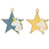 Zinc Alloy Enamel Pendants, gold color plated, Unisex Approx 2mm, Approx 