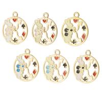 Zinc Alloy Enamel Pendants, gold color plated, Unisex & hollow Approx 1.5mm, Approx 