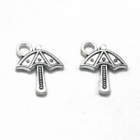 Zinc Alloy Jewelry Pendants, Umbrella, antique silver color plated, DIY 