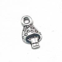 Zinc Alloy Jewelry Pendants, mushroom, antique silver color plated, DIY 