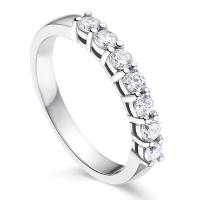 Cubic Zirconia Micro Pave Brass Finger Ring, platinum plated & micro pave cubic zirconia & for woman, 2.8mm, US Ring 