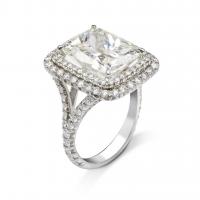 Cubic Zirconia Micro Pave Brass Finger Ring, platinum color plated & micro pave cubic zirconia & for woman 