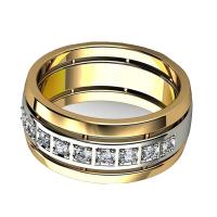 Cubic Zirconia Micro Pave Brass Finger Ring, gold color plated, Unisex & micro pave cubic zirconia, 9mm 