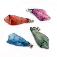 Natural Quartz Pendants, irregular, plated, Unisex 15x35- 