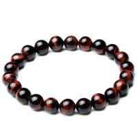 Tiger Eye Stone Bracelets, Round, elastic & Unisex, 8mm .5 Inch 