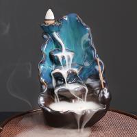 Incense Smoke Flow Backflow Holder Ceramic Incense Burner, Porcelain, handmade, for home and office & durable & multifunctional 