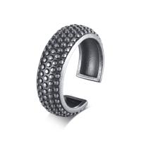 Acier inoxydable 304 Cuff Bague, Placage ionique sous vide, bijoux de mode & normes différentes pour le choix & pour homme, 7mm, Vendu par PC