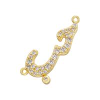 Cubic Zirconia Micro Pave Brass Connector, plated, micro pave cubic zirconia 