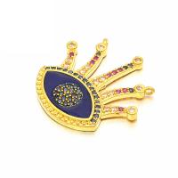 Cubic Zirconia Micro Pave Brass Pendant, Eye, plated, micro pave cubic zirconia 