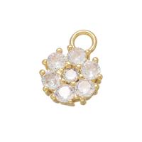 Cubic Zirconia Micro Pave Brass Pendant, plated & micro pave cubic zirconia 