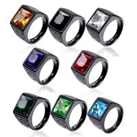 Acier inoxydable 304 bague, cadre, Placage ionique sous vide, normes différentes pour le choix & pour homme & avec strass, plus de couleurs à choisir Vendu par PC