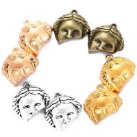 Zinc Alloy Jewelry Pendants, Face, plated, DIY Approx 1.5mm 