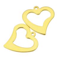 Stainless Steel Heart Pendants, 201 Stainless Steel, Galvanic plating, fashion jewelry & Unisex, golden Approx 1mm 