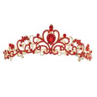 Zinc Alloy Tiaras, plated, fashion jewelry & for woman & with rhinestone 