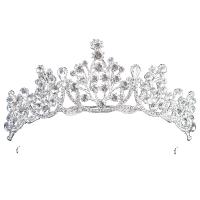 Bridal Tiaras, Zinc Alloy, with Crystal, plated, fashion jewelry & for woman & with rhinestone 