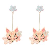 Acrylic Drop Earring, Zinc Alloy, with Acetate, Fox, fashion jewelry & for woman 