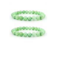 Green Aventurine Bracelet, Round, elastic & Unisex, green, 8mm 