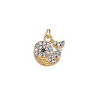 Cubique Pendentif en laiton zircon pavent, animal, Placage de couleur d'or, styles différents pour le choix & pavé de micro zircon, Vendu par PC