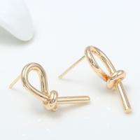 Brass Stud Earring, gold color plated, fashion jewelry & for woman, 20mm 