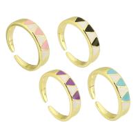 Messing Manschette Fingerring, Hohe Qualität Gold Farbe Überzeug, Einstellbar & für Frau & Emaille, keine, 5mm, Größe:8, verkauft von PC